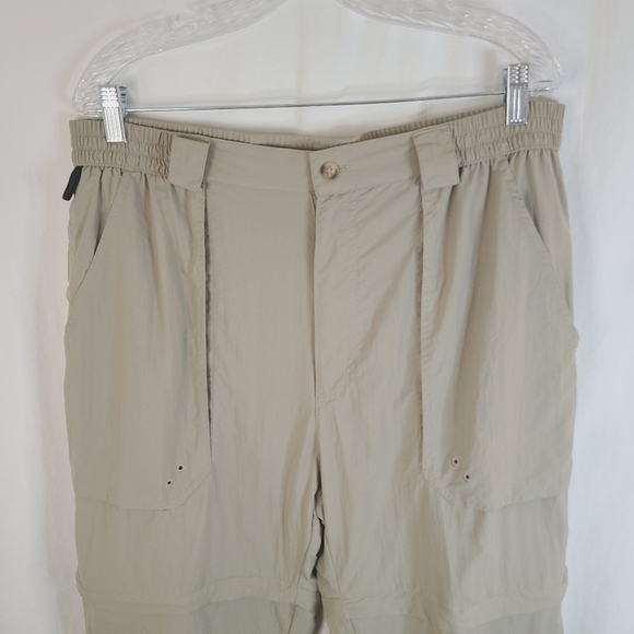 Against The Elements Men's Khaki Convertible Adventure Pants Size Large - Picture 3 of 10